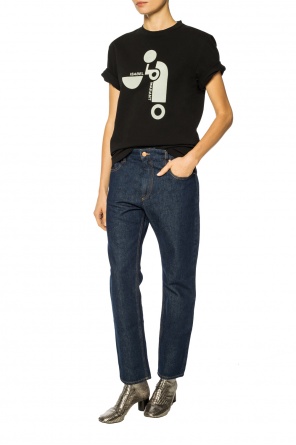 T-shirt with velvet logo, zdjęcie 2 T-shirt with velvet logo od Isabel Marant